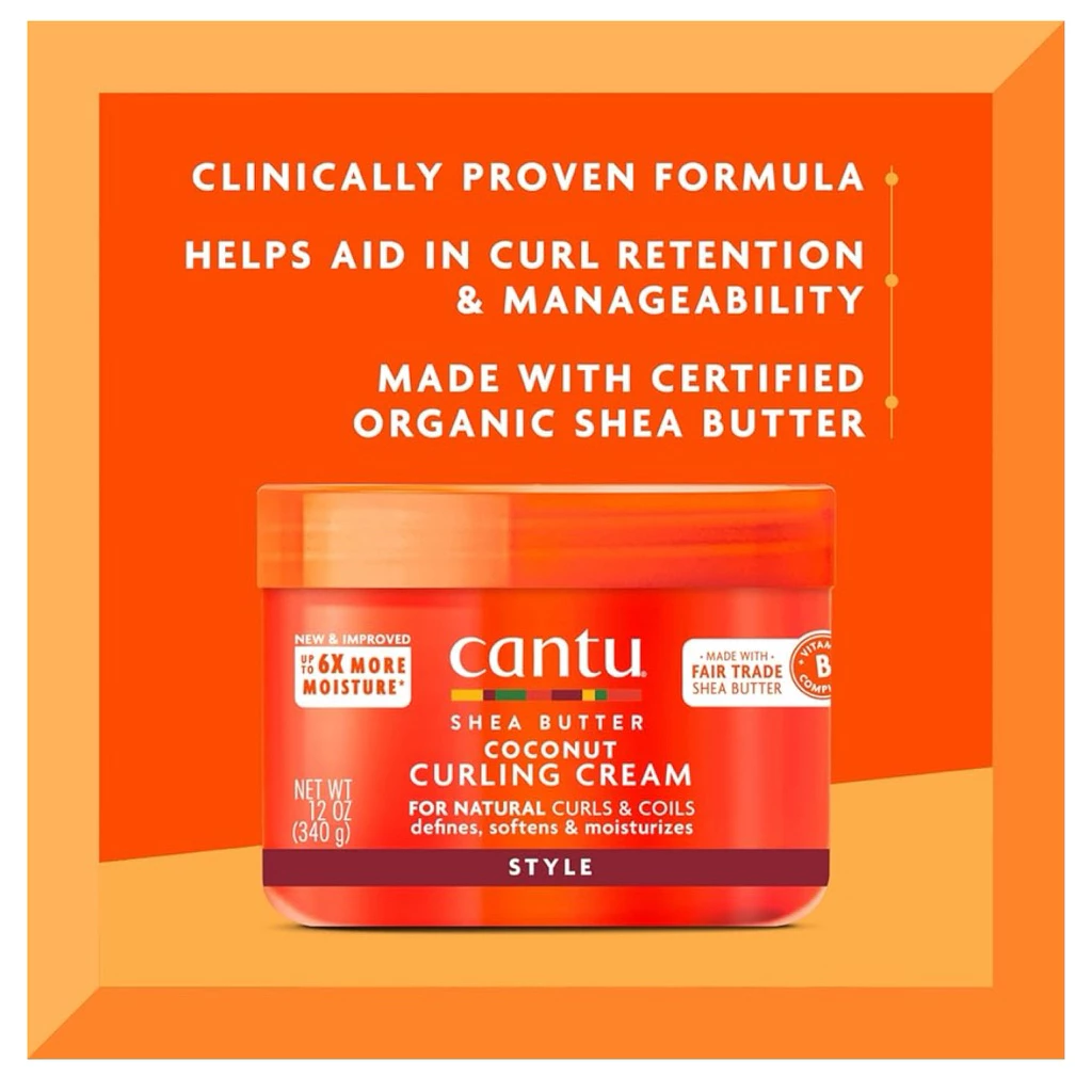 Cantu Coconut Curling Cream Original USA 340GR - Image 4