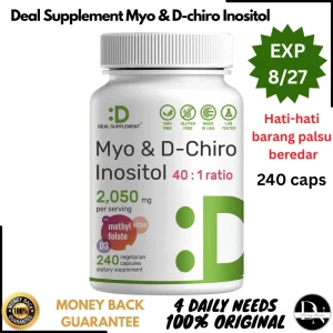 Deal Supplement Myo-Inositol & D-Chiro Inositol 2050mg Fertility Vegan
