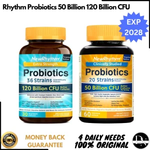 New Rhythm NewRhythm Probiotics 50 Billion CFU Gluten Free 120 Billion CFU