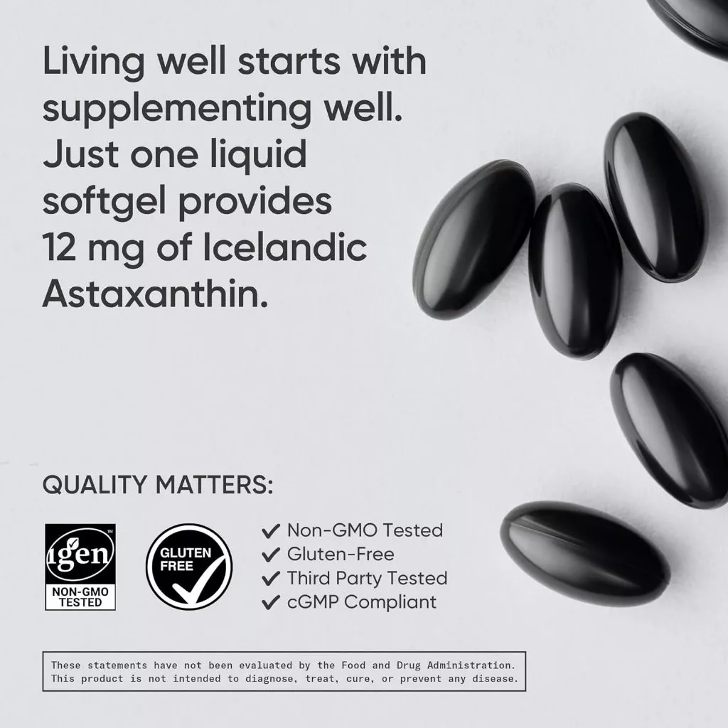 SR Sports Research Triple Strength Astaxanthin 12mg - Image 3