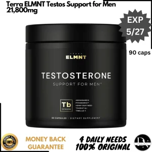 TERRA ELMNT Testos Support for Men 21,800mg - 90 Capsules