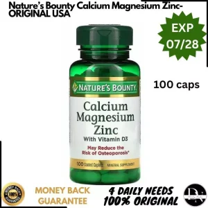 Nature's bounty calcium magnesium zinc with vitamin D3
